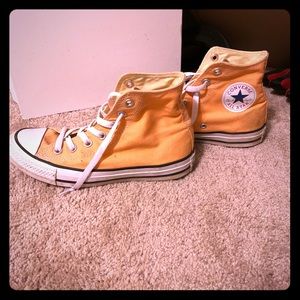Peach high top converse